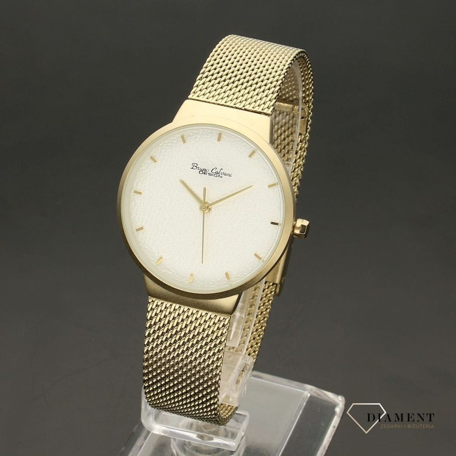 Zegarek damski Bruno Calvani BC1375 GOLD pasek biały (1).jpg